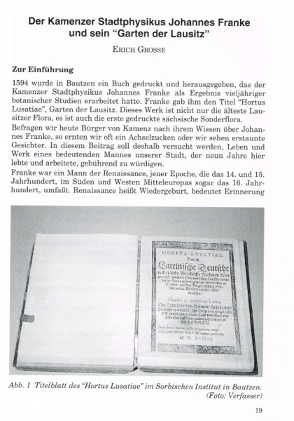 Beitraege zur Heimatkunde der Westlausitz - Heft 6