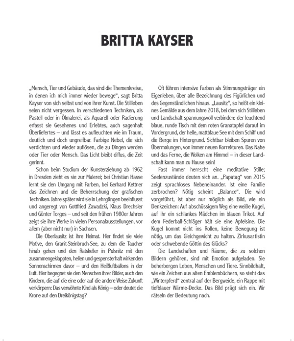 Kunstkatalog: Britta Kayser und Reinhard Springer