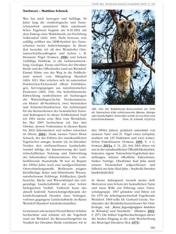 Chronik 50 Jahre Seite 105 Nachwort Matthias Schrack